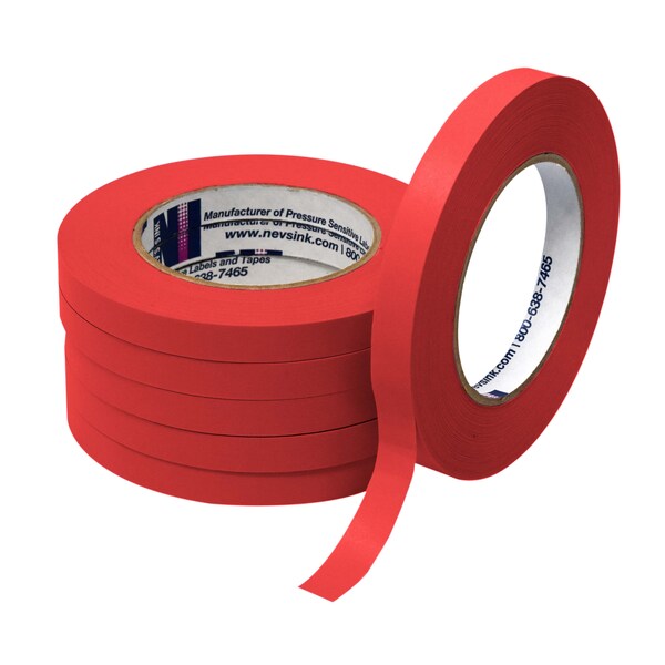 1/2" wide x 60yd Red Labeling Tape